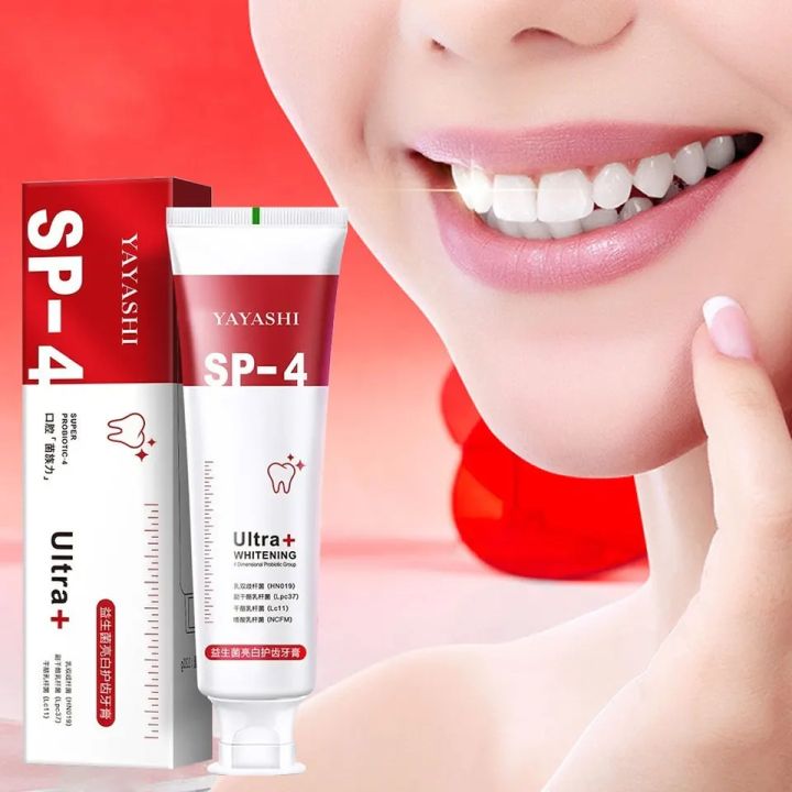 Yayashi SP-4 Toothpaste,SP-4 Probiotics Whitening Toothpaste,Fresh Breath Toothpaste & Stain Removing Toothpaste