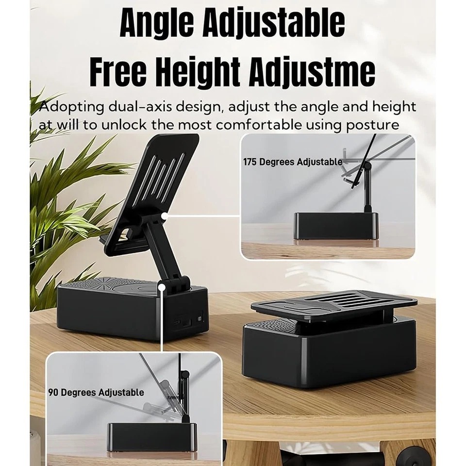 3 In 1 Desktop Mobile Holder With Speaker & Power Bank